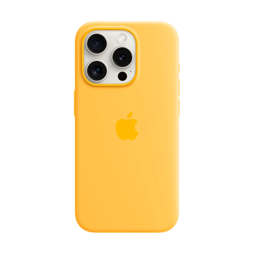 Apple Case Silicone Case with MagSafe Sunshine for iPhone 15 Pro